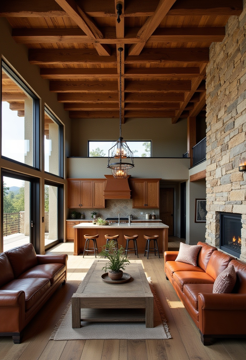 Open Kitchen With Living Room 16