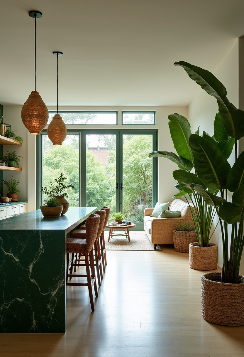 Open Kitchen With Living Room 22