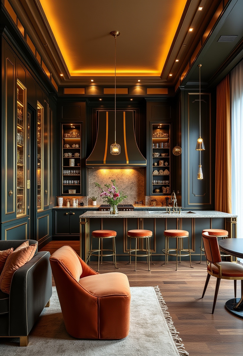 Open Kitchen With Living Room 24