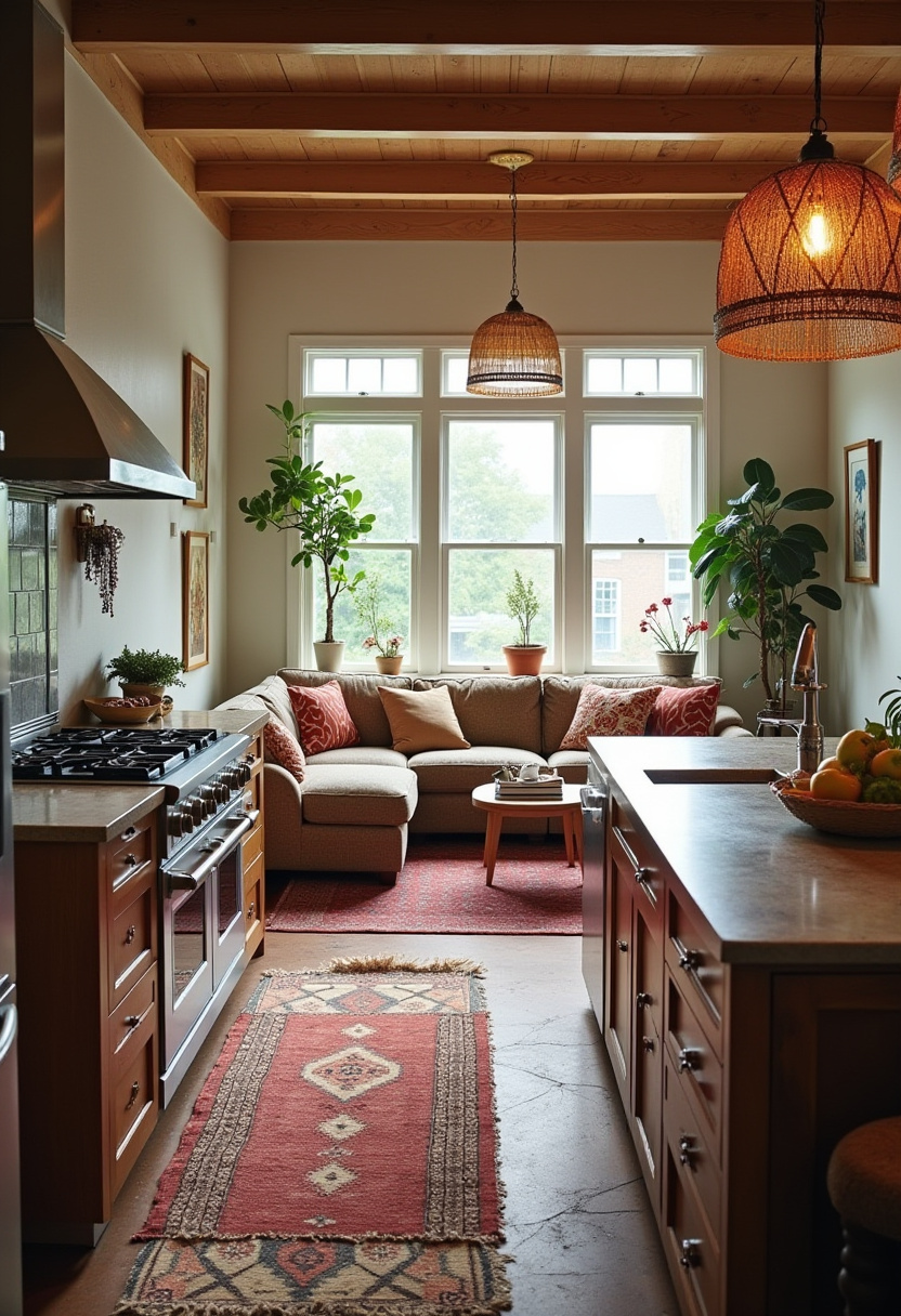 Open Kitchen With Living Room 28