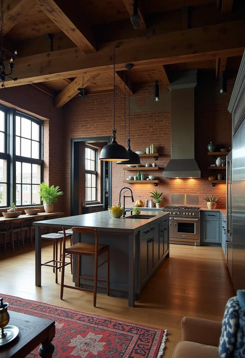 Open Kitchen With Living Room 30