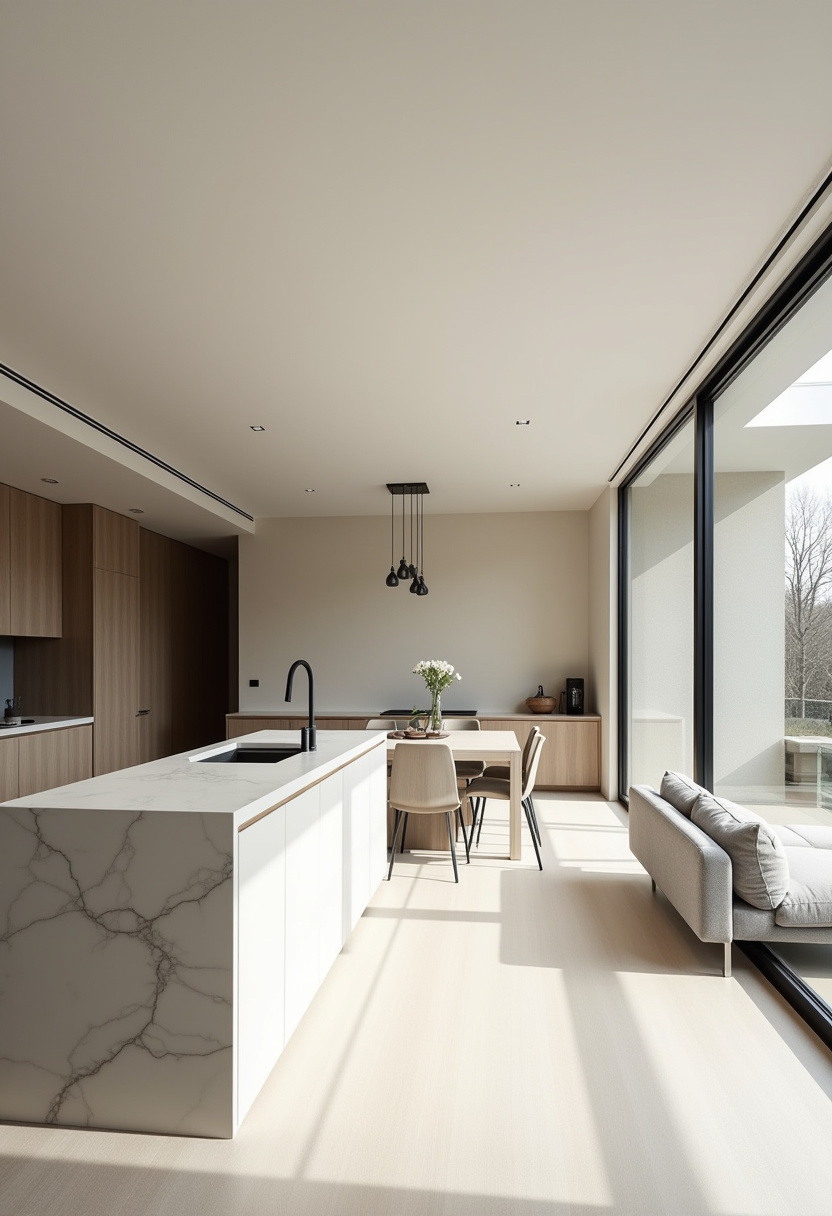 Open Kitchen With Living Room 7