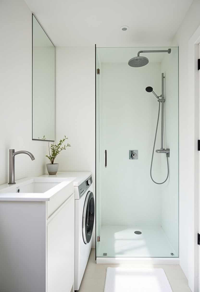 Small Bathroom With Washer And Dryer 14
