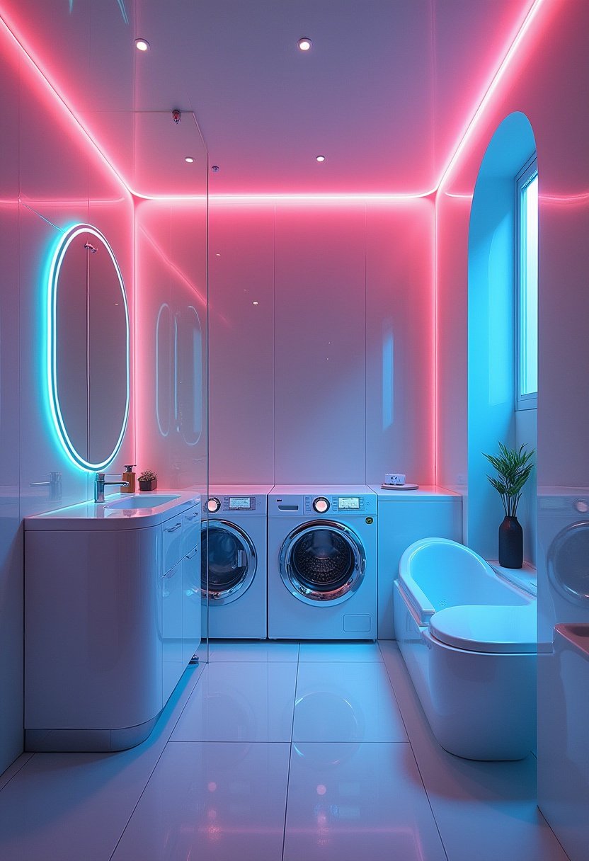 Small Bathroom With Washer And Dryer 26