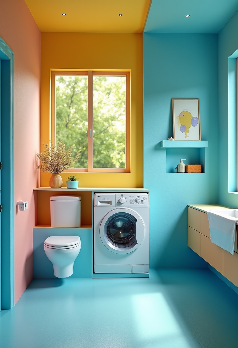 Small Bathroom With Washer And Dryer 30