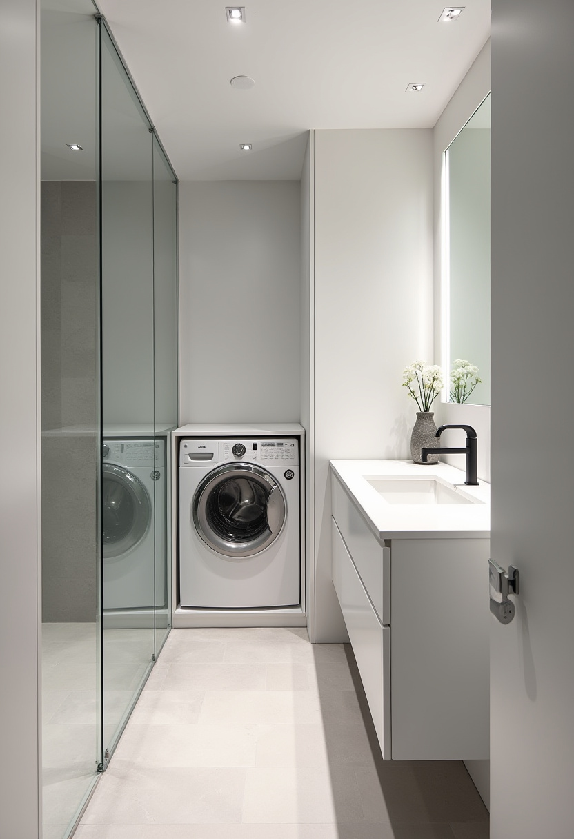 Small Bathroom With Washer And Dryer 4