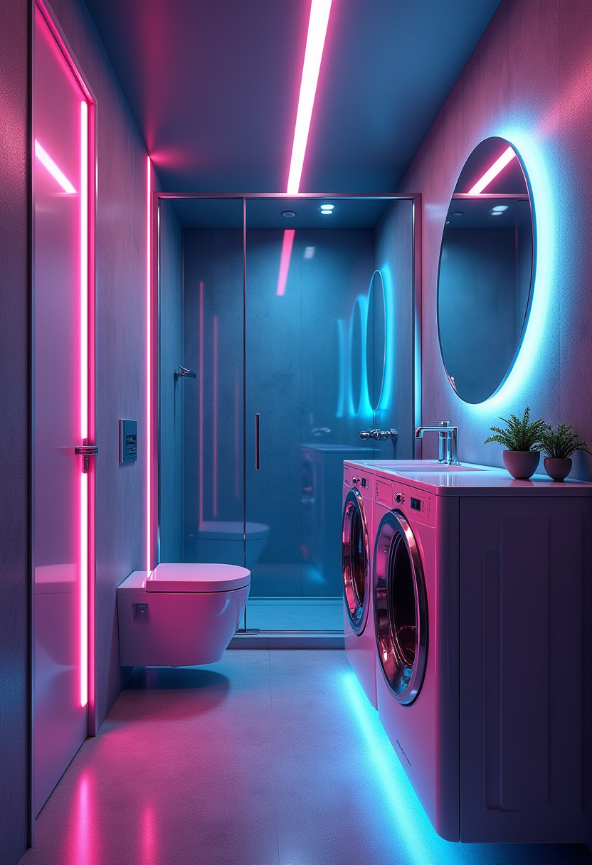 Small Bathroom With Washer And Dryer 9