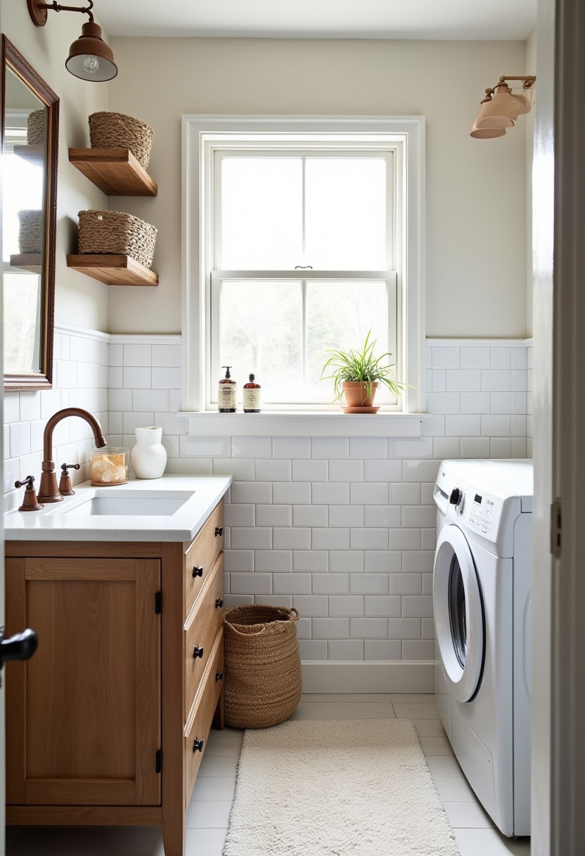 Small Bathroom With Washing Machine 11