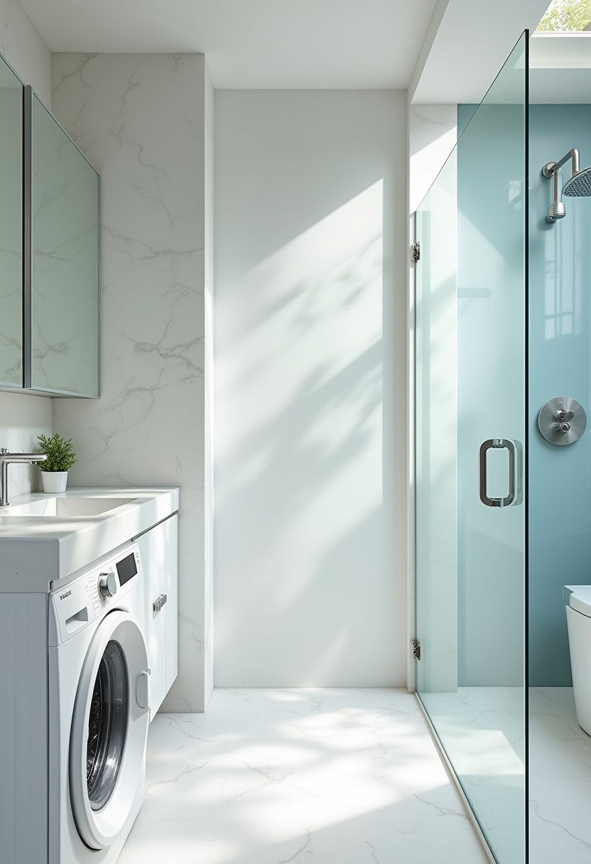 Small Bathroom With Washing Machine 3