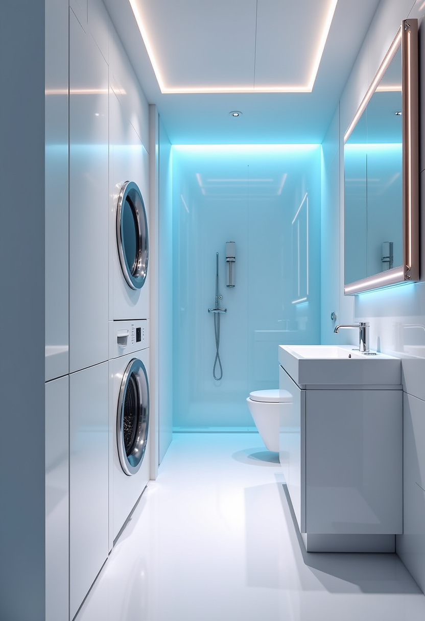 Small Bathroom With Washing Machine 6