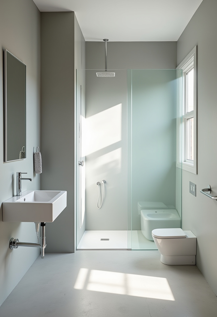 Small Narrow Bathroom 16