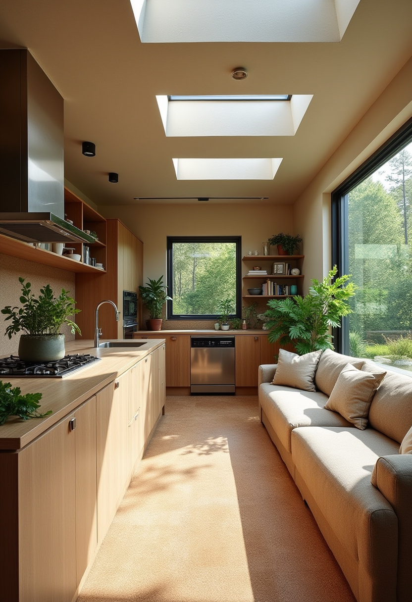 Small Open Concept Kitchen Living Room 11