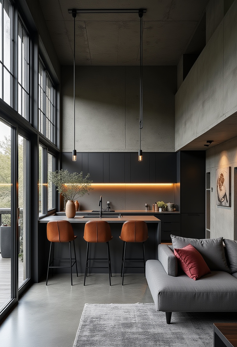 Small Open Concept Kitchen Living Room 17