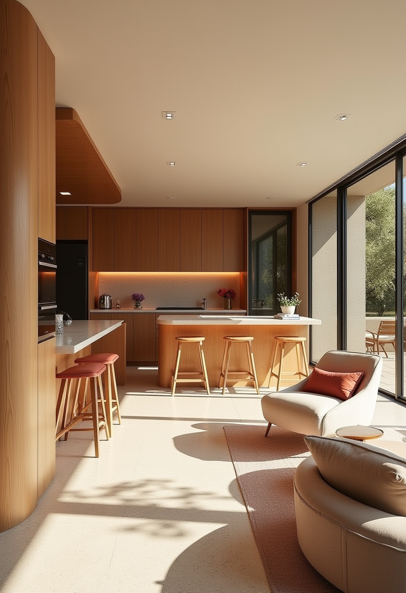 Small Open Concept Kitchen Living Room 18