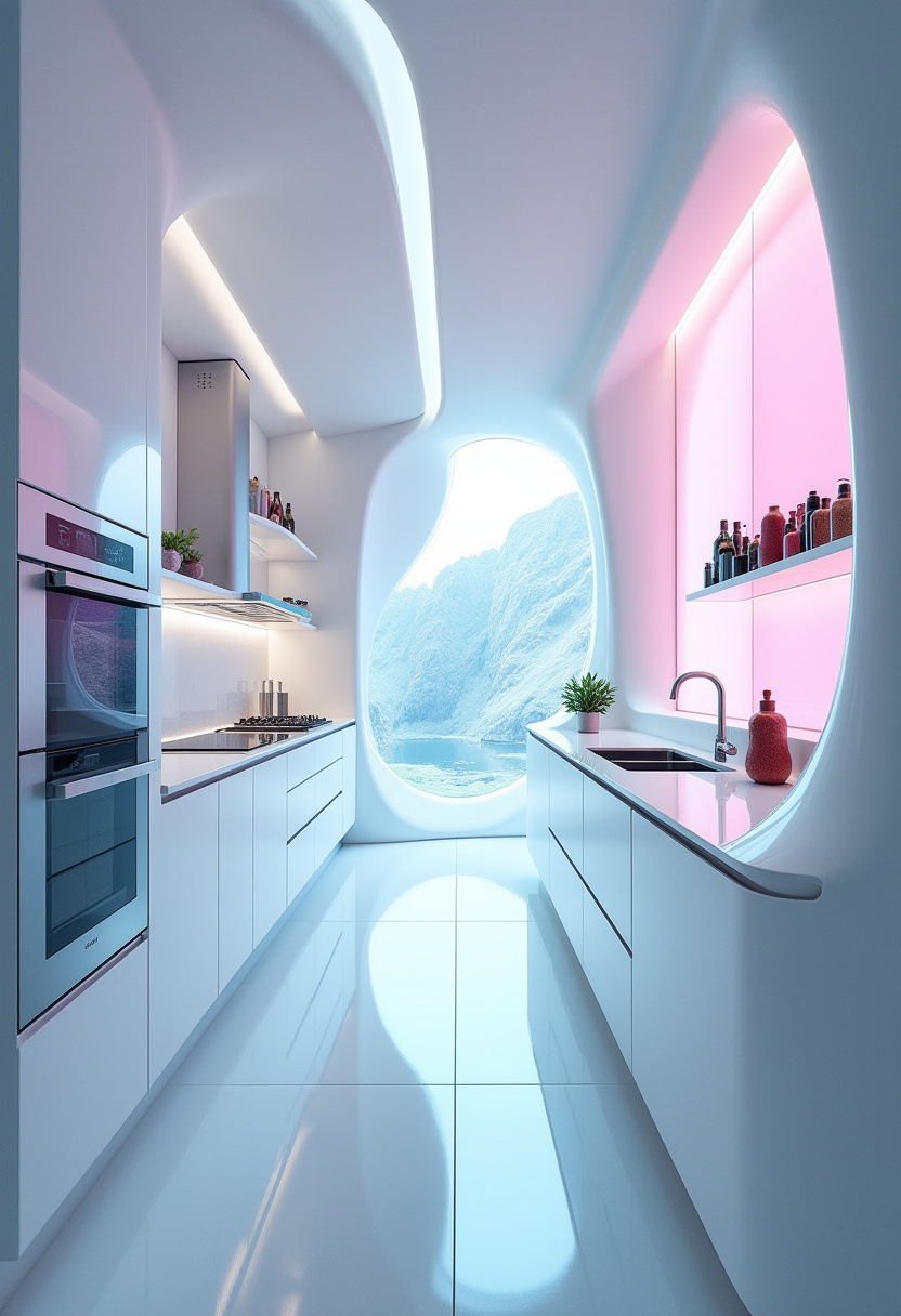 Straight Kitchen Design 19